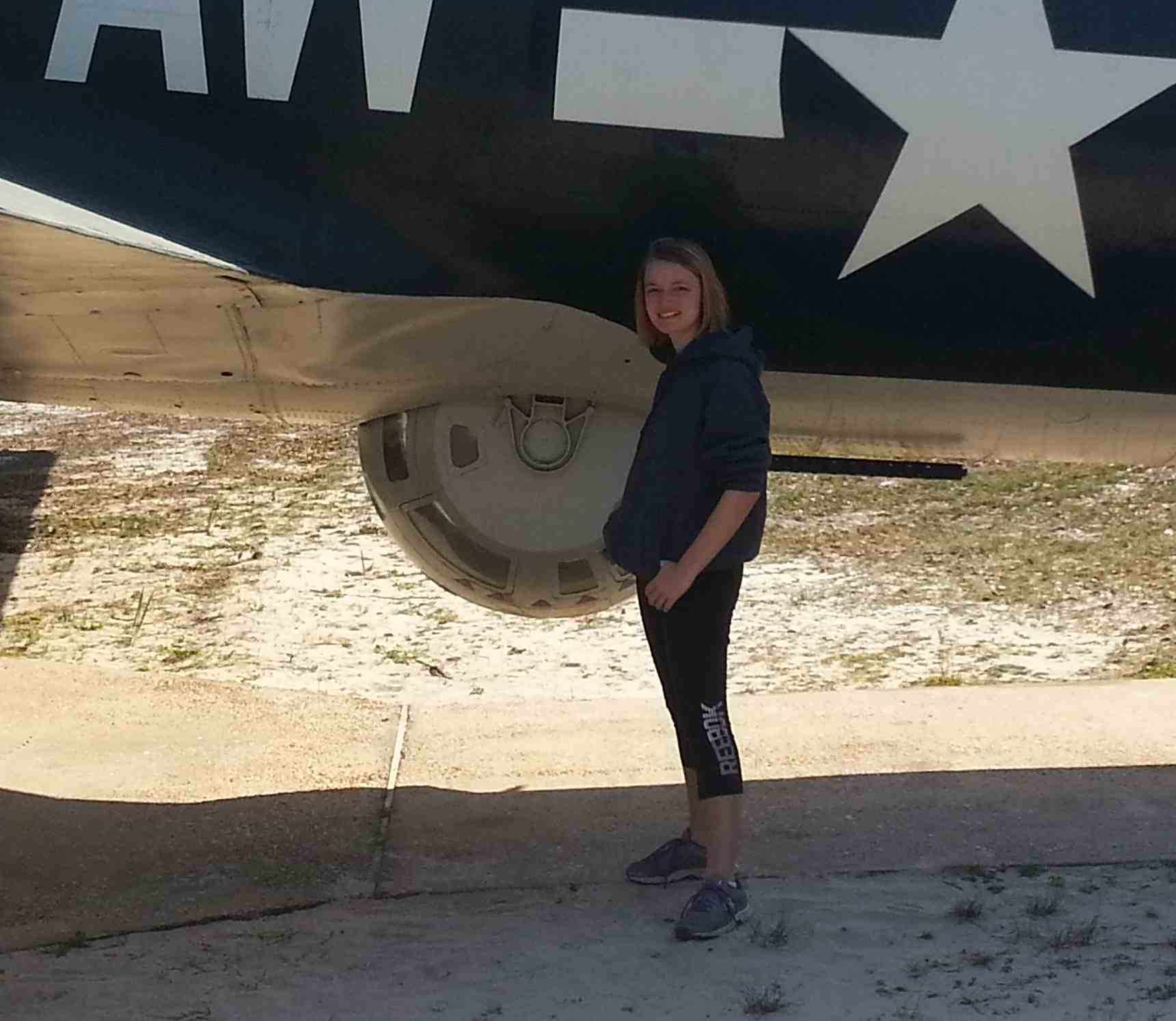 2017-03-22 Eglin AFB Cate B17 belly turrett.jpg